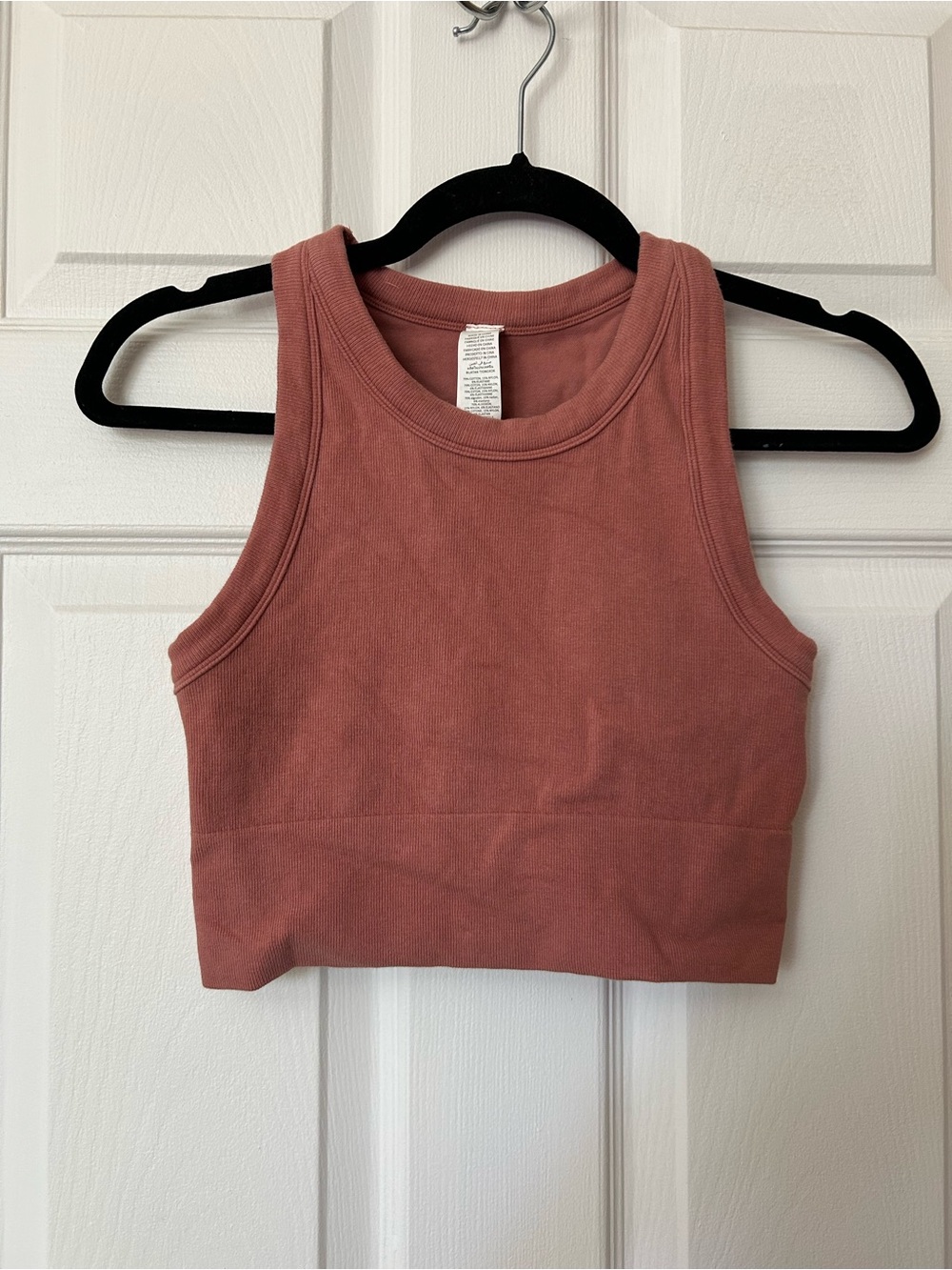 NWOT Alo Seamless Delight High Neck Bra - Soft Terracotta - Picture 2 of 4